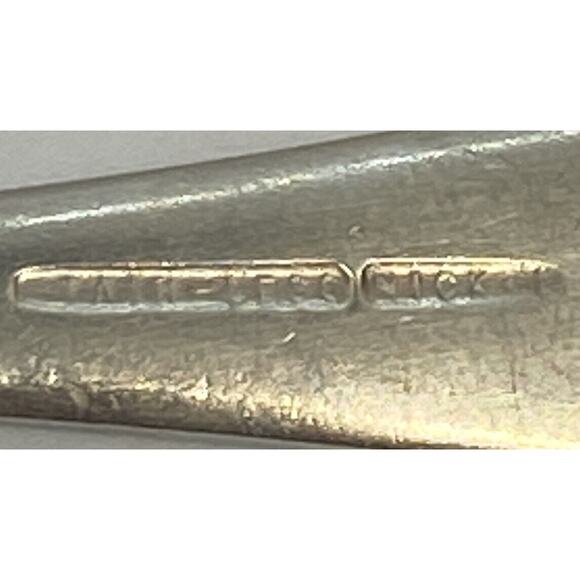 Early 20th Century Two Nickel Silver 7 1/8" Tablespoons Estate Rustic Primitive - Picture 9 of 12